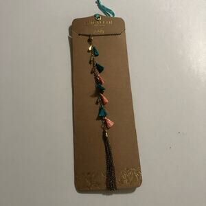 Shiraleah Chicago jewelry - Anthropologie - Constanza long necklace in gold NEW